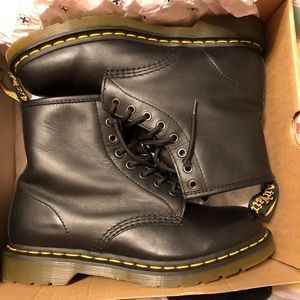 US size 9 Black leather Dr. Marten boots
